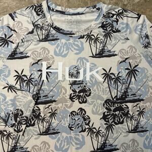Huk Fishing Shirt Mens 2XL Paradise Pass Pursuit Hawaiian Long Sleeve UPF
